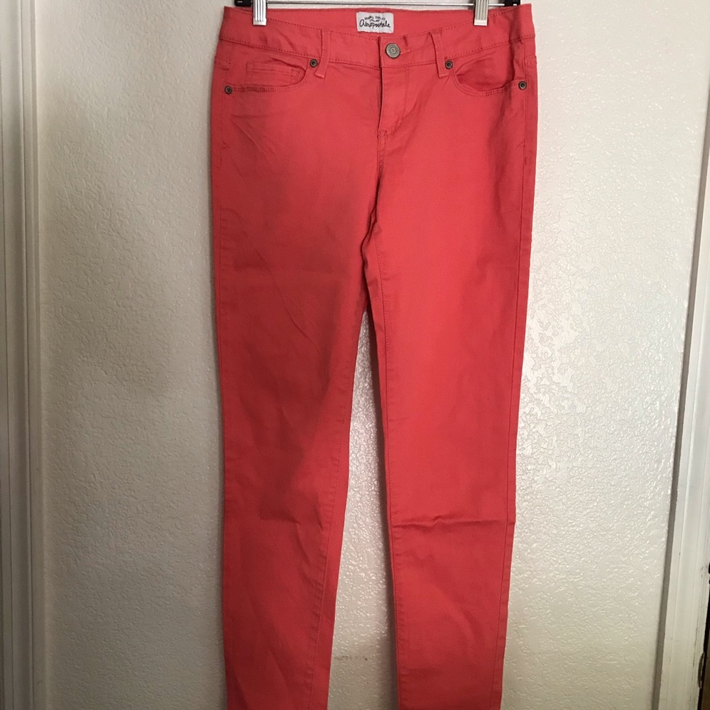 Salmon color skinny pants